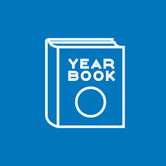 Image showing Yearbook line icon.