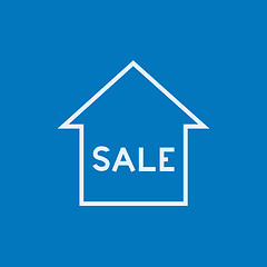 Image showing House for sale line icon.