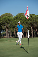 Image showing golf player portrait at course