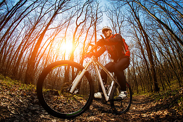 Image showing Cyclist Riding the Bike