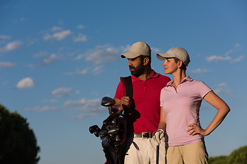 Image showing portrait of couple on golf course