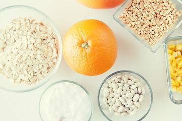 Image showing close up of food ingredients on table