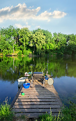 Image showing Fishing in the morning