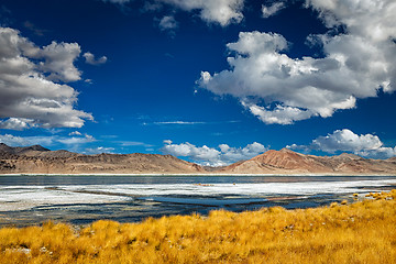 Image showing Mountain lake Tso Kar in Himalayas