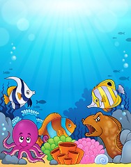 Image showing Ocean underwater theme background 5