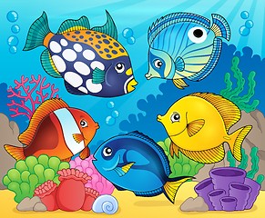 Image showing Coral reef fish theme image 8