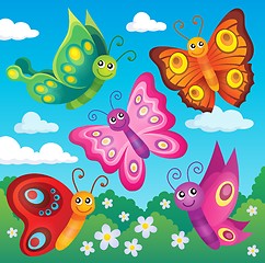 Image showing Happy butterflies theme image 1