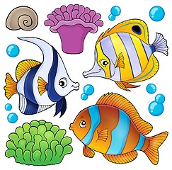 Image showing Coral reef fish theme collection 3