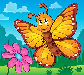 Image showing Happy butterfly topic image 2