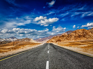 Image showing Road in Himalayas with mountains