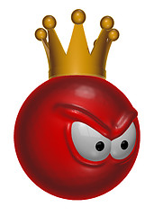 Image showing evil red king smiley - 3d illustration