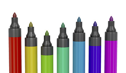 Image showing Colorful permanent markers