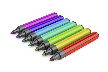 Image showing Markers with different colors