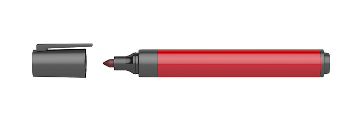 Image showing Red permanent marker