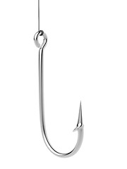 Image showing Steel fishing hook