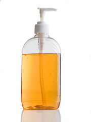 Image showing liquid soap plastic container in white background