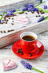 Image showing coffee and flowers