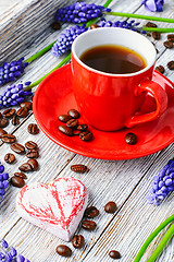 Image showing coffee and flowers