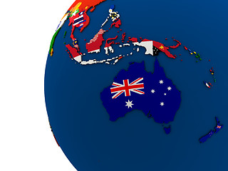 Image showing Political Australasia map