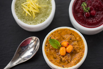 Image showing Refreshing lemon cranberry seabuckthorn sorbet