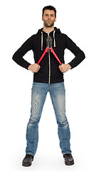 Image showing Robber with red bolt cutters