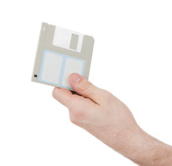 Image showing Floppy Disk - Tachnology from the past, isolated on white