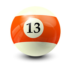 Image showing billiard ball 13