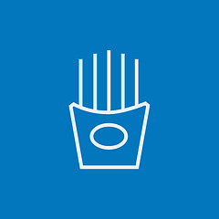 Image showing French fries line icon.