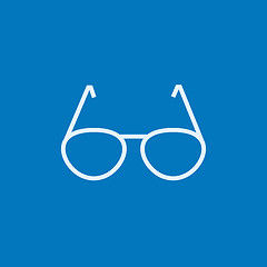 Image showing Eyeglasses line icon.