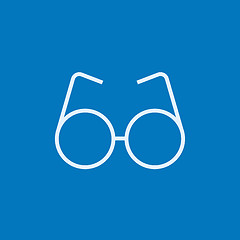 Image showing Eyeglasses line icon.