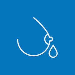 Image showing Breastfeeding line icon.