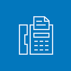 Image showing Fax machine line icon.
