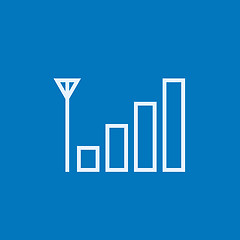 Image showing Mobile phone signal sign line icon.