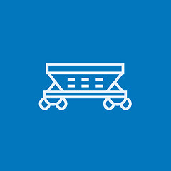 Image showing Cargo wagon line icon.