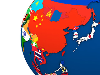 Image showing Political east Asia map