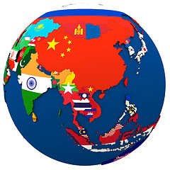 Image showing Political Asia map