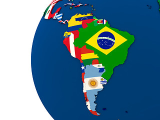 Image showing Political south America map