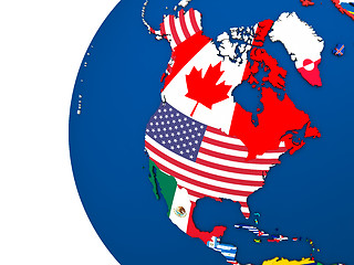 Image showing Political north America map