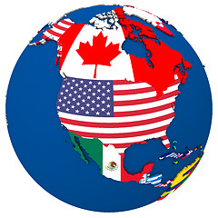 Image showing Political north America map
