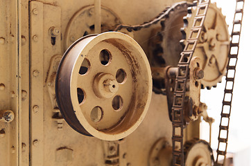 Image showing vintage machine mechanism at factory