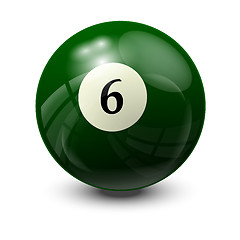 Image showing billiard ball 6