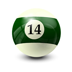 Image showing billiard ball 14
