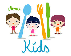 Image showing kids menu background