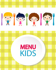 Image showing kids menu background