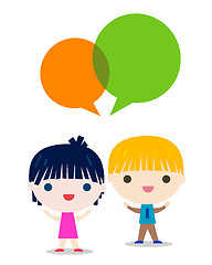 Image showing kids talking