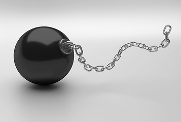 Image showing heavy ball with long chain