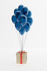 Image showing bunch of balloons and present