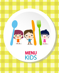 Image showing kids menu background