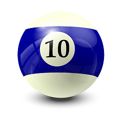 Image showing billiard ball 10