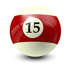 Image showing billiard ball 15